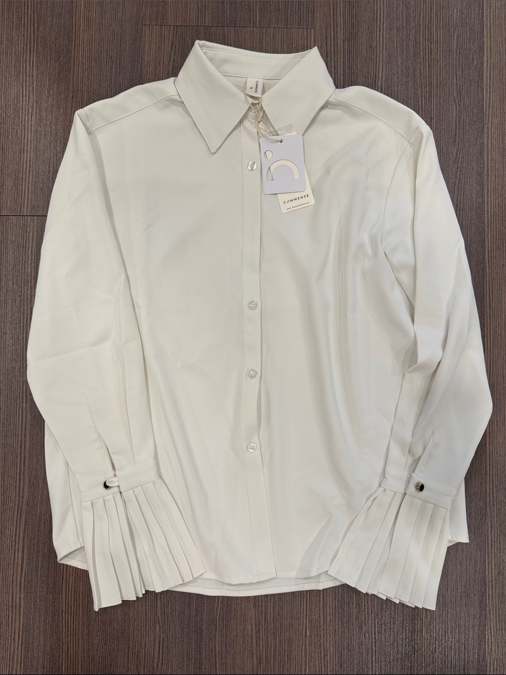 Commense Women's Button-Down Shirt in Off-White